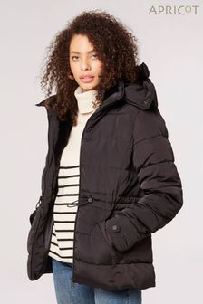 Apricot Black Faux Fur Lined Puffer Jacket (107515) | SGD 114