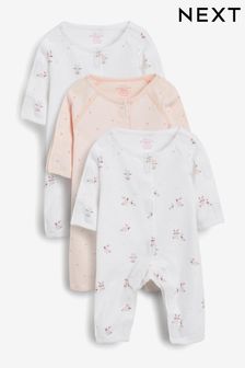 Pink 3 Pack Premature Baby Sleepsuits (0-0mths) (107747) | 16 €