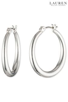 Lauren by Ralph Lauren Silver Tone Gradual Hoop Earrings (107976) | Kč1,585