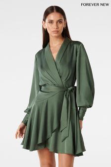 Forever New Green Skyler Satin Mini Dress (108024) | €62