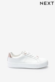 Signature Chunky Leather Lace-Up Trainers