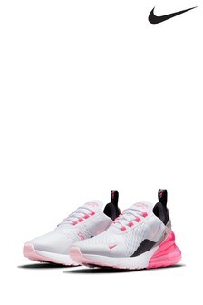 Nike White/Pink Air Max 270 Trainers (108741) | €140