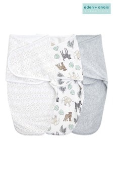 aden & anais White Essentials 3 Pack Swaddles (108794) | 14,810 Ft