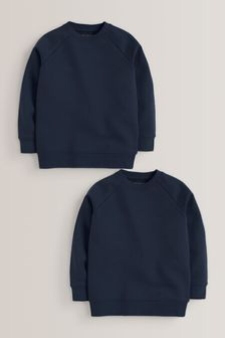 Navy Blue 2 Pack Crew Neck School Sweater (3-17yrs) (108962) | 21 € - 37 €
