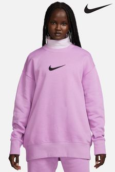 Nike Purple Oversized Midi Swoosh Crew Sweatshirt (109620) | €36