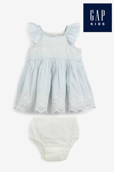 Gap Floral Embroidered Tiered Dress