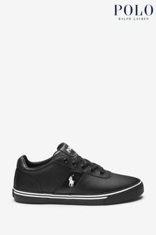 Negru - Pantofi sport din piele cu logo Polo Ralph Lauren Hanford (110013) | 634 LEI