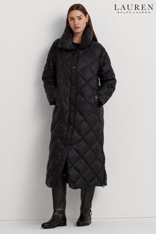 Negro - Abrigo largo de plumas con acolchado de rombos de Lauren Ralph Lauren (111155) | 494 €