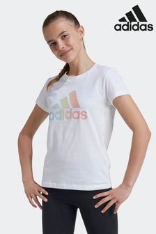 White adidas shirt for girls best sale