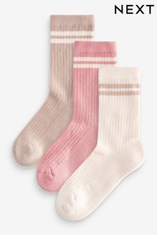 Neutral Regular Length Cotton Rich Cushioned Sole Ankle Socks 3 Pack (112331) | SGD 8 - SGD 12