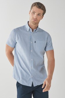 חולצת אוקספורד עם כפתורים לגיהוץ קל