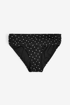 Black Spot Roll Top Bikini Briefs (112422) | ₪ 33