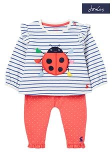 Joules Blue Poppy Baby Girls Artwork Top And Leggings Set 0-3 Years (112568) | TRY 646 - TRY 715