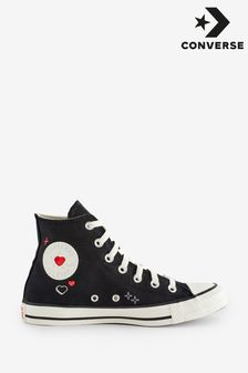 Converse Black Heart Detail Chuck Taylor Trainers (113210) | $120