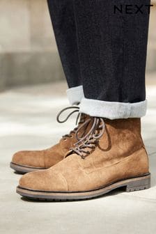 Tan Brown Toe Cap Boots (113781) | ₪ 224