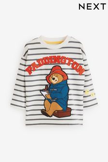 White Paddington Bear Long Sleeve Striped T-Shirt (3mths-8yrs) (113876) | KRW23,500 - KRW27,800