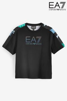 Emporio Armani EA7 Boys Geometric Graphic T-Shirt