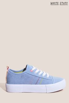 White Stuff Blue Piper Plimsoll Flatform Trainers (114481) | €27