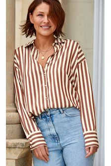 חולצה רפויה של Emma Willis בצבע בורדו (115477) | ‏69 ₪