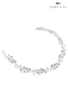 Ivory & Co Rose Gold Bohemia Crystal And Pearl Hair Vine (115862) | kr820