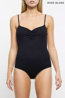 River Island Black Strappy Ruched Body (116099) | €11