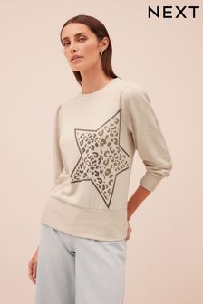 Nevtralna zvezda - Udoben lahek mehek pulover z okroglim ovratnikom in detajlom na rokavih (116265) | €11