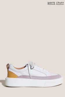 White Stuff XL Extralight Leather Trainers