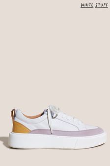 White Stuff White XL Extralight Leather Trainers