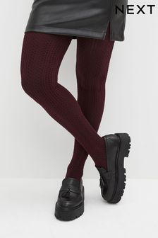 Berry Red Knitted Tights 1 Pack (116819) | $15