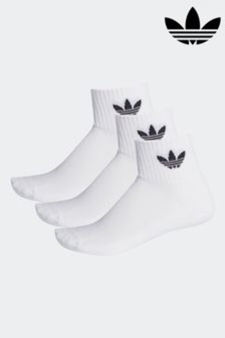 adidas Originals Adults Trefoil Ankle Socks 3 Pack (117155) | TRY 300