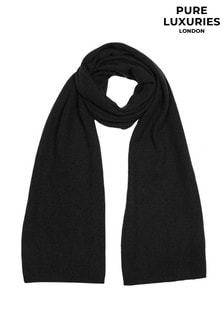 黑色 - Pure Luxuries London 牛津喀什米爾羊毛圍巾 (117611) | NT$2,330