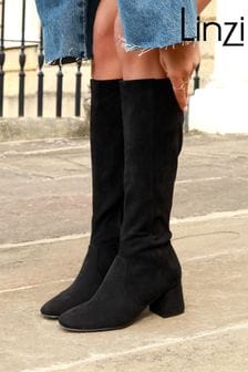 黑色麂皮 - Linzi Frosty厚底高筒靴 (117788) | NT$2,330