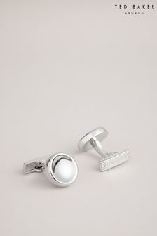 Ted Baker Curve Silver Tone Metal Circle Cufflinks (118165) | €25