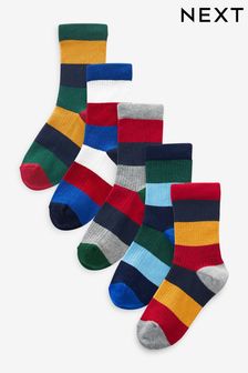 Rugby-Streifen - Socken mit hohem Baumwollanteil, 5er-Pack (118590) | 12 € - 15 €