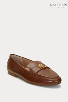 Коричневый - Lauren Ralph Lauren Brown Averi Leather Loafers (119573) | €184