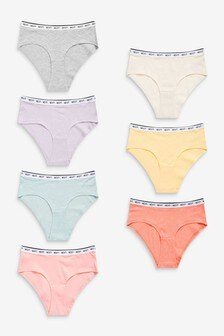 Lot de 7 slips à logo en coton majoritaire