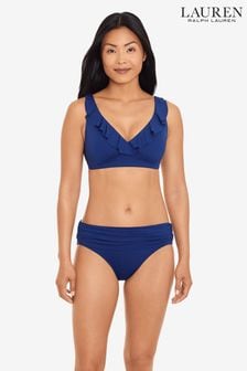 Lauren Ralph Lauren Hüft-Bikinihose mit breitem Bund, Blau (119977) | 53 €