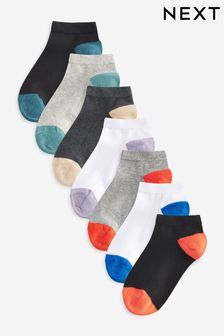 Colourblock Heel And Toe Trainer Socks 7 Pack (120034) | $12 - $15