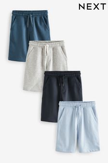Blue/Navy 4 Pack Basic Jersey Shorts (3-16yrs) (120120) | AED116 - AED213