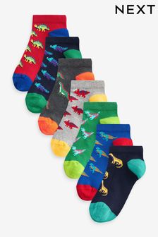 Bright Dinosaurs Cotton Rich Trainer Socks 7 Pack (120240) | KRW14,900 - KRW19,200