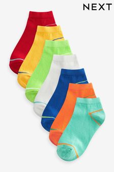 Rainbow Brights Cotton Rich Trainer Socks 7 Pack (120380) | KRW14,900 - KRW19,200