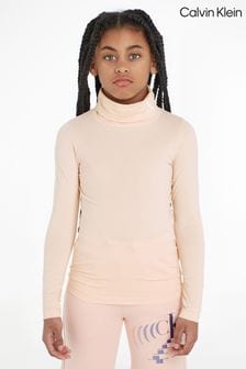 Roza otroška majica z zavihanim ovratnikom Calvin Klein (120971) | €25