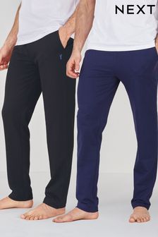 Orlo aperto nero/navy - Confezione da due pantaloni da jogging - Abbigliamento lounge leggero (121297) | €36