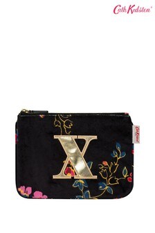 Pochette Cath Kidston Alphabet Millfield Rose en velours gris