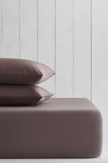 Taupe Brown Cotton Rich Deep Fitted Sheet (121822) | 18 € - 27 €