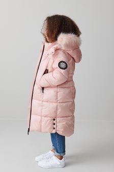 Clarks Pink Girls Longline Coat (121902) | $104 - $108