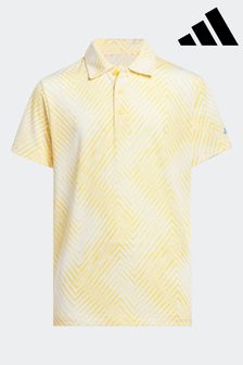 أصفر/أبيض - Adidas Golf Scripted Polo Shirt (122485) | 159 ر.س