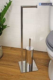 Showerdrape Stamford Freestanding Toilet Roll and Brush Holder (122785) | €79