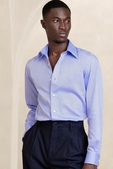 Banana Republic Blue Slim Wrinkle-Resistant Dress Shirt (123291) | €89