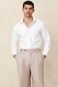 Banana Republic White Slim Wrinkle-Resistant Dress Shirt (123482) | LEI 388
